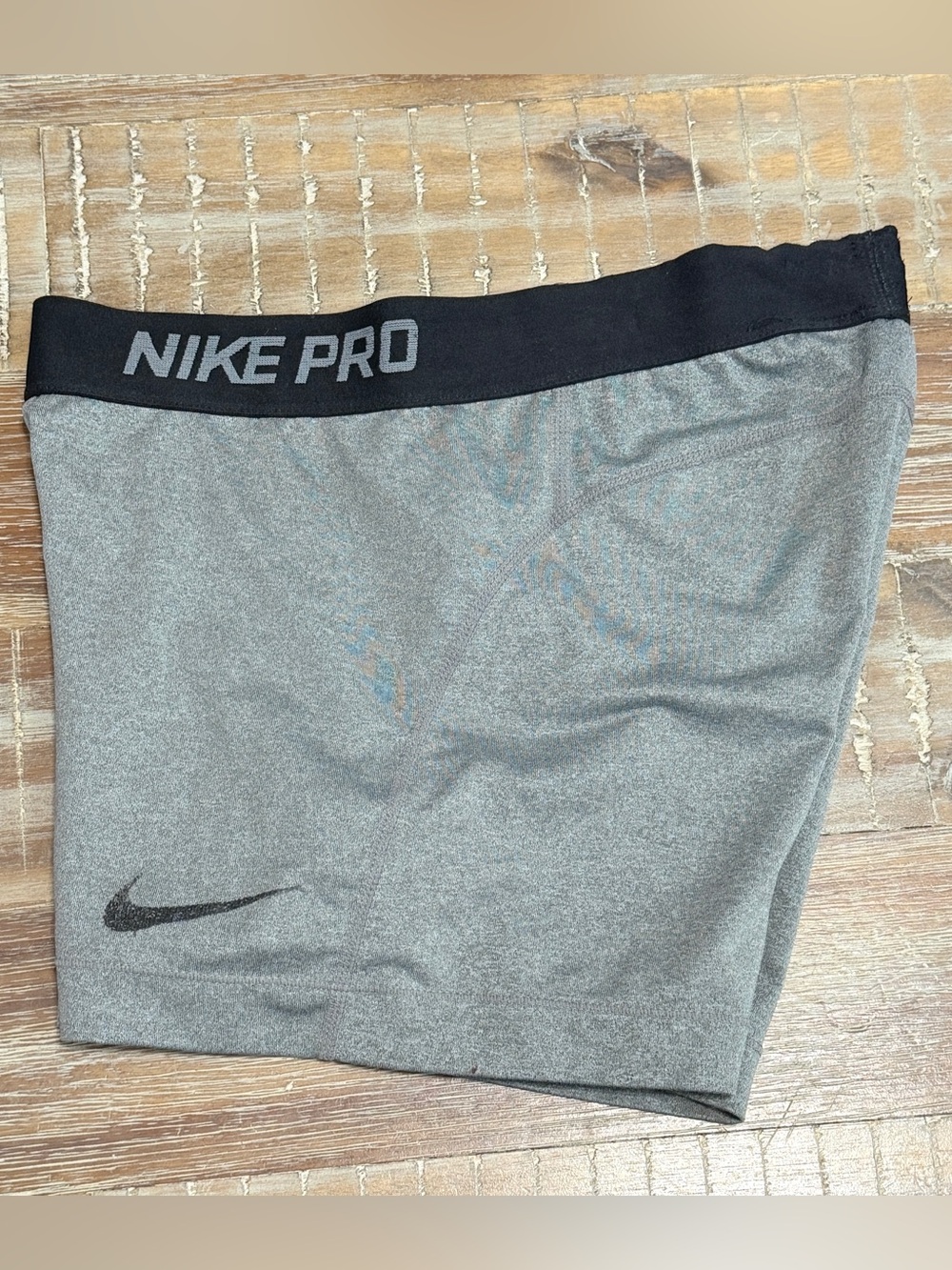 Nike Pro Dri Fit Biker Shorts Womens Swoosh Logo Printed Running Sports